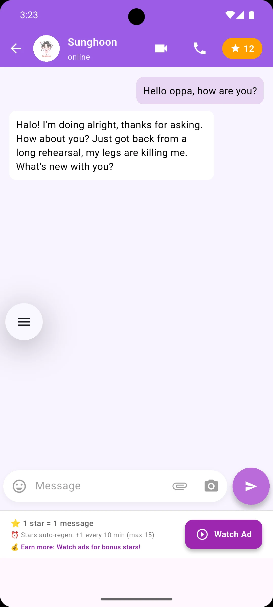ENHYPEN Chat Simulator screenshot